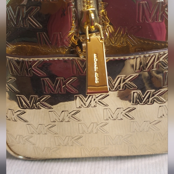 NWT Michael Kors Gold Satchel Bag. NJ - Picture 5 of 6